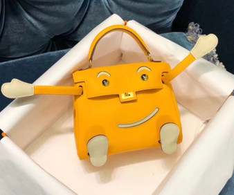 Hermes Quelle Idole Kelly Doll Bag 9V Jaune d'or Swift Palladium Hardware Hermes Quelle Idole Kelly Doll Bag 9V Jaune d'or Swift Palladium Hardware