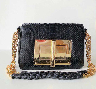 Tom Ford PYTHON MEDIUM CHAIN NATALIA BLACK