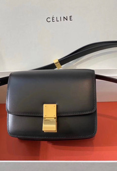 Celine SMALL CLASSIC BAG IN BOX CALFSKIN BLACK  Celine SMALL CLASSIC BAG IN BOX CALFSKIN BLACK