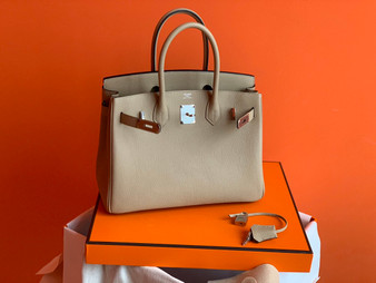Hermès S2 Trench Birkin 30 cm Togo Leather Palladium Hardware  Hermès S2 Trench Birkin 30 cm Togo Leather Palladium Hardware