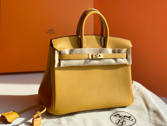 Hermes Hermes 9D Birkin 25 cm Togo Gold Hardware Hermes Hermes 9D Birkin 25 cm Togo Gold Hardware