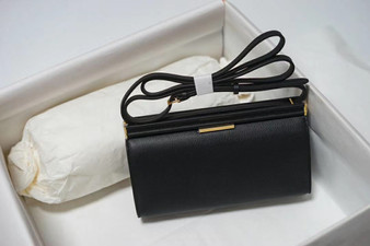  Hermes Clic-H 21 bag Black Evercolor calfskin  with Gold hardwares 