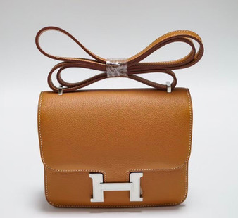 Hermes Gold  Constance Epsom leather 18cm With Enamel Hardware