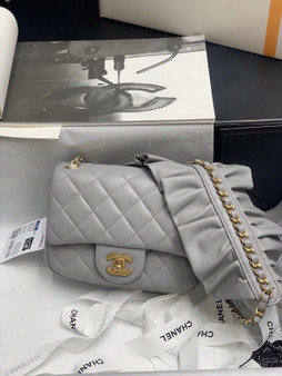 Chanel Bag Romance Square Mini Flap Bag Grey
