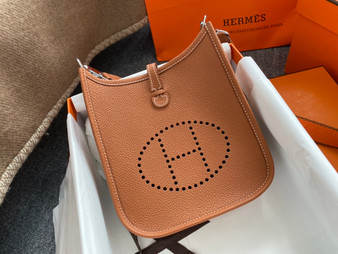 Hermès Evelyne Mini Bag Gold Taurillon Clemence Leather