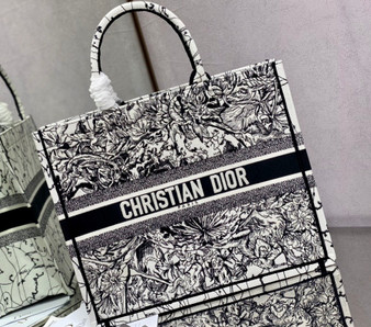 Christian Dior DIOR BOOK TOTE Latte Multicolor Dior Zodiac Embroidery  Christian Dior DIOR BOOK TOTE Latte Multicolor Dior Zodiac Embroidery