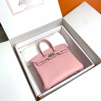 Hermes Sakura Pink  Birkin 25 cm Swift Palladium  Hardware Hermes Sakura Pink  Birkin 25 cm Swift Palladium  Hardware