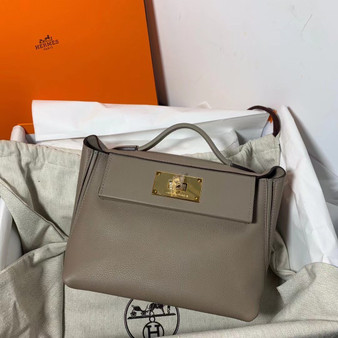 Hermès Mini 24/24 – 21 Bag M8 Gris Asphalte Evercolor/Swift leather  Hermès Mini 24/24 – 21 Bag M8 Gris Asphalte Evercolor/Swift leather