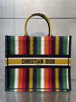 Christian Dior DIOR BOOK TOTE Multicolor D-Stripes Embroidery Reference: M1286ZRFR_M884 