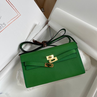 Hermes Kelly Wallet to Go Bamboo Goatskin GHW Hermes Kelly Wallet to Go Bamboo Goatskin GHW