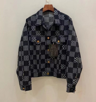 Louis Vuitton 1A8WBK  DISTORTED DAMIER DENIM JACKET Louis Vuitton 1A8WBK  DISTORTED DAMIER DENIM JACKET