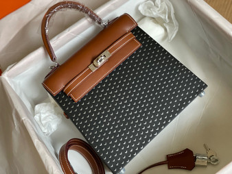  Hermès Limited Edition Kelly 22cm Wood Palladium Hardware Online Exclusives 