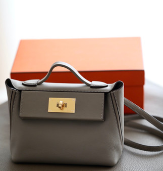  Hermès Mini 24/24 – 21 Bag M8 GRIS ASPHALT Evercolor/Swift leather 