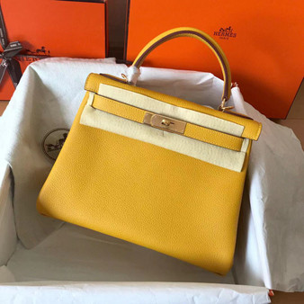 Hermes  JAUME AMBRE  Kelly 28 cm Gold Hardware Hermes  JAUME AMBRE  Kelly 28 cm Gold Hardware