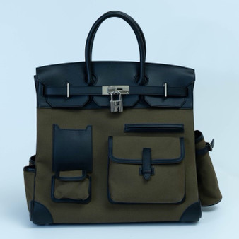  [Exclusive] Hermes Haut à Courroies 40 Cargo Bag Olive