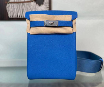 Hermes Kelly HAC A Dos Bag Blue Electric Togo Leather Palladium Hardware 2022