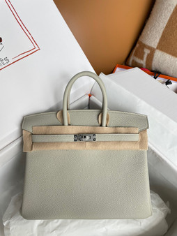 Hermes Gris Perle Birkin 25 cm Togo Palladium Hardware