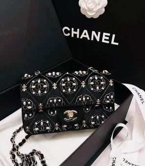 Chanel Limited Edition Pearl Classic Handbag 2022 Chanel Limited Edition Pearl Classic Handbag 2022