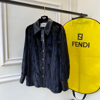 Fendi Jacket mink Go-To jacket Black