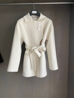 Hermes Short wrap coat White