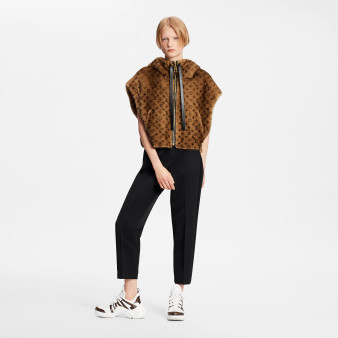 Louis Vuitton 1AAAYA MONOGRAM MINK OPEN ARM JACKET (Worldwide Sold-out)