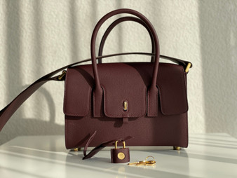 HERMES New Drag 22 Bag Bordeaux 