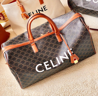 CELINE TRAVEL 50 IN TRIOMPHE CANVAS TAN 