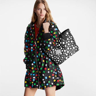 Louis Vuitton M46390 LV x YK Neverfull MM Black   Louis Vuitton M46390 LV x YK Neverfull MM Black