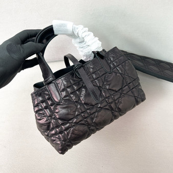 Christian Dior Small Dior Toujours Bag  Black Macrocannage Calfskin  Christian Dior Small Dior Toujours Bag  Black Macrocannage Calfskin