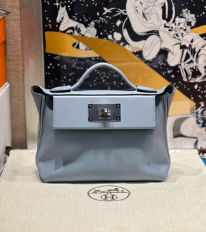 Hermès Mini 24/24 – 21 Bag Celest Volupto leather 