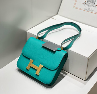 Hermès Constance 1-24 Vert Verone Epsom Gold Hardware