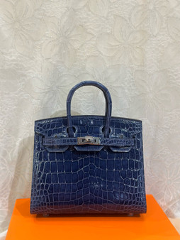 Hermès Birkin 20 Blue Sapphire  Alligator Palladium Hardware Hermès Birkin 20 Blue Sapphire  Alligator Palladium Hardware