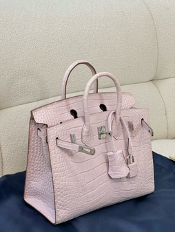 Hermès Birkin 20 Mauve Pale  Alligator Palladium Hardware Hermès Birkin 20 Mauve Pale  Alligator Palladium Hardware