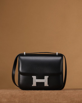 Hermes Constance 19 Mirror Black Box calf leather Palladium hardware