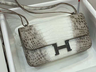 Hermès Constance 26 Himalaya Matte Niloticus Crocodile Palladium Hardware