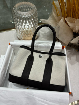 HERMÈS GARDEN PARTY MINI TOTE BLACK HERMÈS GARDEN PARTY MINI TOTE BLACK