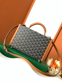 Goyard Grand Hotel Trunk Bag Black & Tan Goyard Grand Hotel Trunk Bag Black & Tan