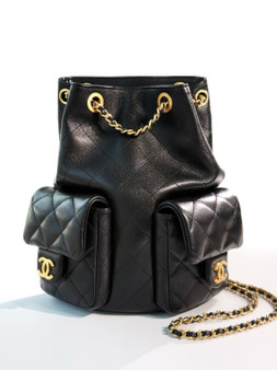 Chanel CRUISE 2024/25 BACKPACK Shiny Lambskin & Gold-Tone Metal  