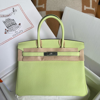 Hermès Birkin 30 cm Vert Absinthe Togo Leather Palladium Hardware 