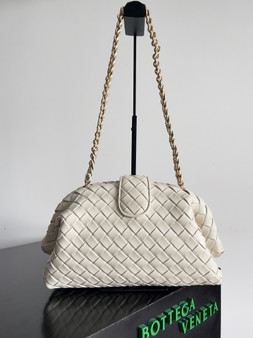 Bottega Veneta Small Lauren 1980 Chalk