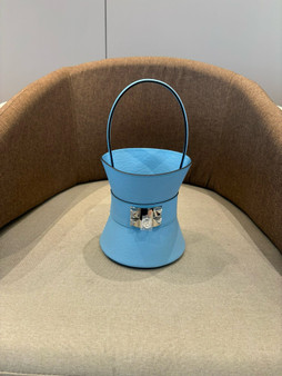 Hermes Mini Medor bag Blue Celest