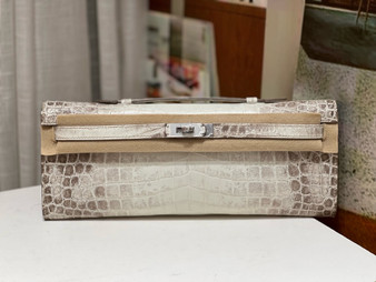 Hermes Himalaya Kelly Cut 31cm Pochette GHW