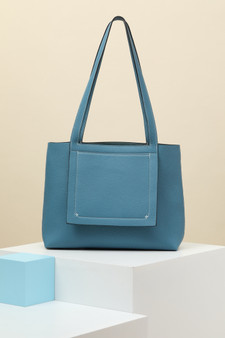 Hermes  Taurillon Clemence Cabasellier 31 New Bleu Jean (D2)