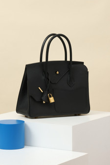 Hermès Birkin en Desordre Black Togo and Swift Gold Hardware