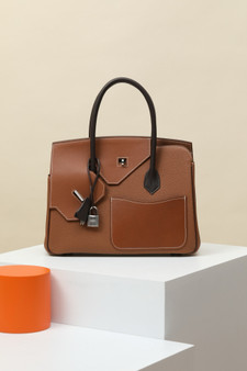 Hermès Special Order Birkin en Desordre Gold/Ebene  Togo and Swift Gold Hardware