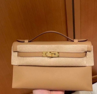 Hermès Chia Mini Kelly Pochette Swift leather Gold hardware