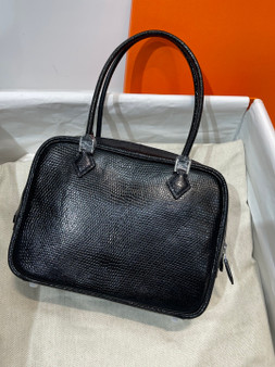 Hermes Plume Elan Mini Bag in Black Lizard