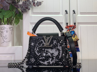 Louis Vuitton Capucines Mini: Crystal Strass Noir 