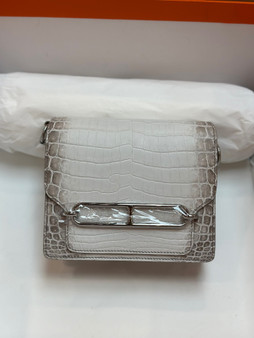 Hermès Roulis 19: Matte Himalaya Niloticus Crocodile