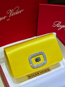 Roger Vivier Viv' Choc Mini Clutch Yellow